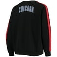 thumbnail image 3 of Women's The Wild Collective Black Chicago Cubs Perforated Logo Pullover Sweatshirt, 3 of 3