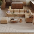 thumbnail image 1 of L Shaped Modular Sectional Sofa, 7 Seater Sectional Sofa with Storage Ottoman, L Shaped Cloud Couch Corner Sofa Oversized Modular Sectional Couch for Living Room (beige), 1 of 4