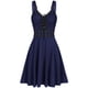thumbnail image 2 of ICHUANYI Clearance Women Plus Size Cool Solid Bandage Irregular Hem Sleeveless Camisole Mini Dress(Dark Blue, XL) ICHUANYI WER2023080900820, 2 of 5