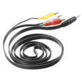 thumbnail image 3 of 3 Pcs 4.9Ft 3.5mm Plug to 3 Male Adapter AV Extension Cable for TV VCD DVD,3 x AV Cable, 3 of 5