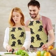 thumbnail image 3 of Dachshund Footprint Apron-Garden Aprons for Women with Pockets-Cotton Linen Waterproof Kitchen Cooking Gardening Aprons Adjustable for Kitchen,Cooking,BBQ and Salon 33x27 Inch, 3 of 7