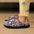 thumbnail image 6 of Kids Slippers Kuromi And My Melody House Slippers Warm Soft Plush Slipper Anti-Slip Winter Fluffy House Shoes for Boys Girls, 6 of 7