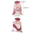 thumbnail image 4 of Cateissary Bolsas navideñas con cordón para envolver rejilla lateral de gran capacidad, colgador de lino de Papá Noel, bolsa de encaje Goodie, Papá Noel, 4 of 6