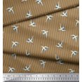 thumbnail image 3 of Soimoi Satin Silk Fabric Stripe & Stork Bird Decor Fabric Printed Yard 42 Inch Wide, 3 of 3