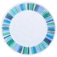 thumbnail image 2 of Gibson Home 136417.01 9 in. Tropical Sway Orleans Melamine Dessert Plate Set, Blue - 12 Piece, 2 of 2