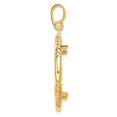thumbnail image 2 of 14k Yellow Gold Quad Twist Edge Prong Setting Coin Bezel Pendant Mounting - Fits 22mm, 2 of 4