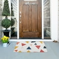 thumbnail image 2 of Yayeee Doormat for Indoor Entrance 32" x 20" Non Slippery Floor Rug, White Abstract Triangles, 2 of 8