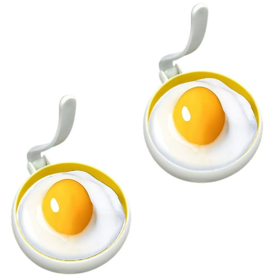 SPRING PARK 2 Pcs/Set Non Stick Egg Cooking Rings,Round Pancake Mold,Non Stick Silicone Ring for Eggs