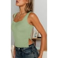 thumbnail image 2 of Womens Going Out Crop Tops Backless Tank Tops Summer Y2k Teen Basics Cute Clothes Light Green M, 2 of 5
