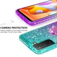 thumbnail image 5 of SOGA Rhinestone Liquid Quicksand Cover Cute Girl Phone Case Compatible for Samsung Galaxy S21+ Plus 5G Case with Embedded Ring for Magnetic Car Mounts and Lanyard - Purple/Teal, 5 of 5