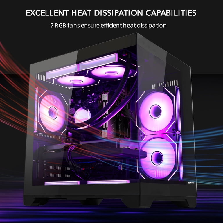 Hoengager Gaming PC -AMD Ryzen 7 7800X3D 4.2 GHz, Radeon RX 9060