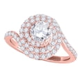 thumbnail image 2 of Mauli Jewels Diamond Bridal Ring Sets For Women 1.50 Carat Natural Diamond Swirl Design Engagement Wedding Ring And Band Set In 14K Rose White Yellow Gold, 2 of 5