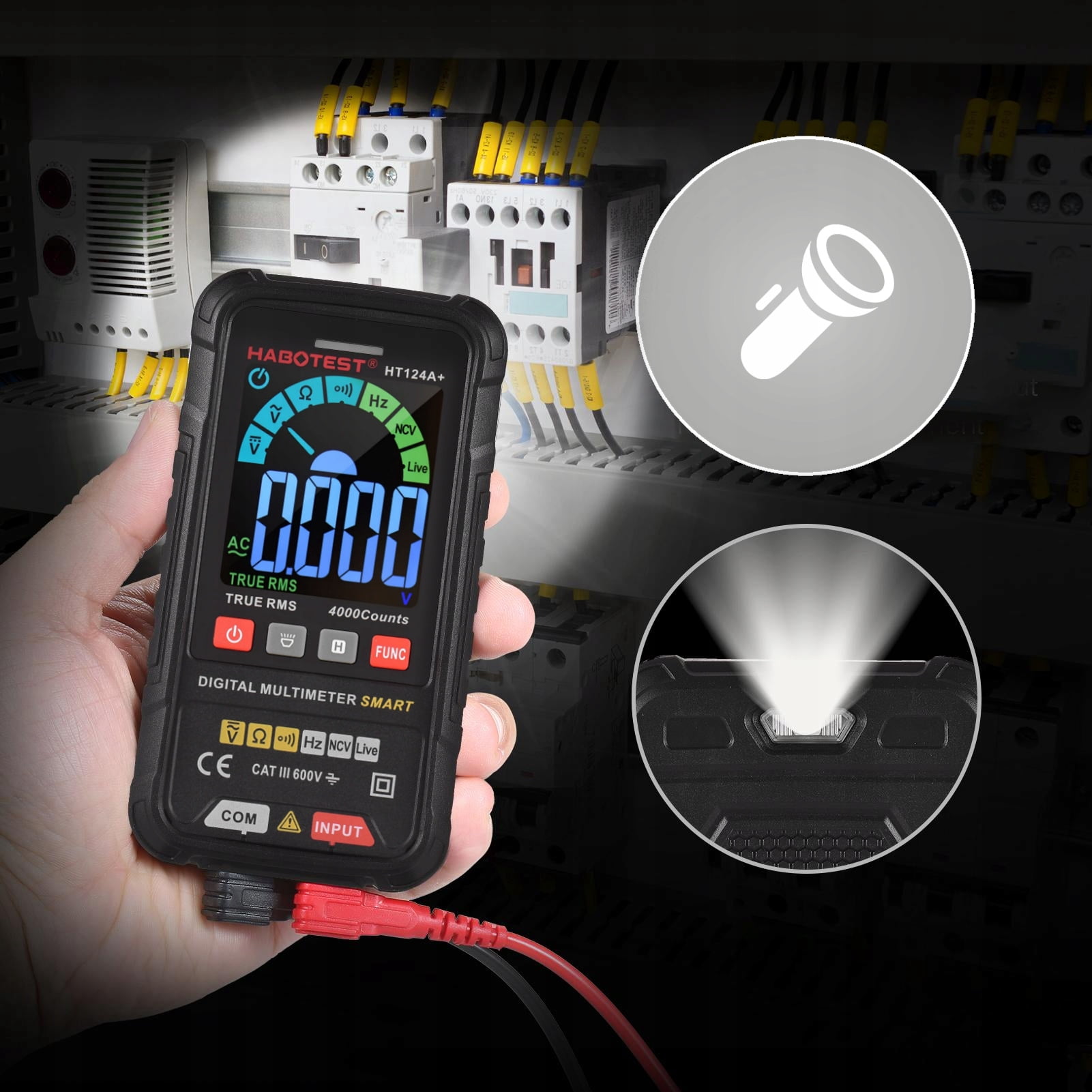 HT124A+ Digital Multimeter High Precision Multimeter Electrical Measurement
