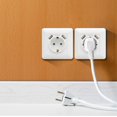 thumbnail image 4 of 1Pieces With Two Out USB Ports, Wall Mount, Recessed Wall, Office Built-in Socket-8*8*5cm-White, 4 of 4