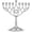Silver, variant on Zion Judaica Classic Gold Geometric Menorah Chanukiah 9" Silver Plated Chanukah Candle Minorah Fits Standard Hanukkah Candles Traditional Shape Chanukkah Menora - Gold