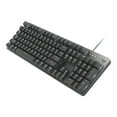 thumbnail image 1 of Logitech K845 Mechanical Illuminated Keyboard, Mechanical Switches, Strong Adjustable Tilt Legs, Full Size, Aluminum Top Case, 104 Keys, USB Corded, Windows (TTC Brown Switches), 1 of 17