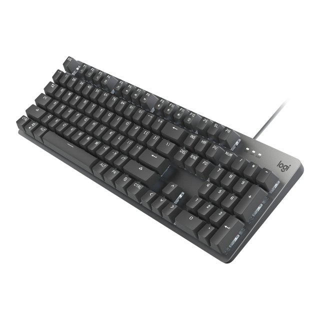 Logitech K845 Mechanical Illuminated Keyboard, Mechanical Switches, Strong Adjustable Tilt Legs, Full Size, Aluminum Top Case, 104 Keys, USB Corded, Windows (TTC Brown Switches)