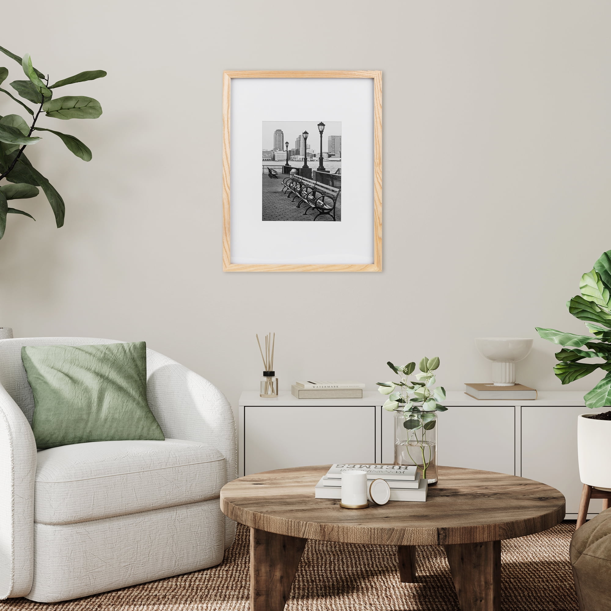 Better Homes & Gardens – 8x10 Picture Frame – Wood Matted Gallery Wall Photo Frame