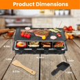 thumbnail image 2 of Moclever 1300W Electric Griddle with 8 Cheese Melt Pans, Non-Stick Adjustable Temperature, Black, 2 of 12