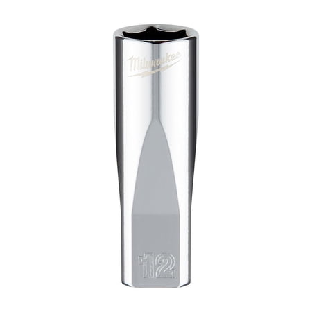UPC: 0045242565603 | Milwaukee-45-34-9050 1/4 in. Drive 12mm Metric 6-Point Deep Socket
