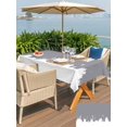 thumbnail image 5 of Outdoor Tablecloth with Umbrella Hole for Patio/Picnic/Party/Camping, Abstract Grey Waterproof Table Cloth Rectangle Table Cover Washable, Modern Minimalist Graffiti Artwork (54"x 80"), 5 of 8