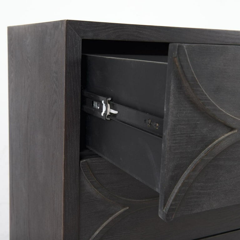 Contemporary Dark Oval Accent Cabinet Contemporary Dark Oval Accent Cabinet