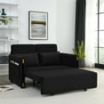 thumbnail image 2 of Aukfa Pull Out Sofa Bed, Modern Velvet Convertible Sleeper Sofa Futon Sofa for Home Office, Black, 2 of 10