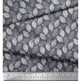 thumbnail image 2 of Soimoi Japan Crepe Satin Fabric Leaves Block Decor Fabric Printed Yard 42 Inch Wide, 2 of 3