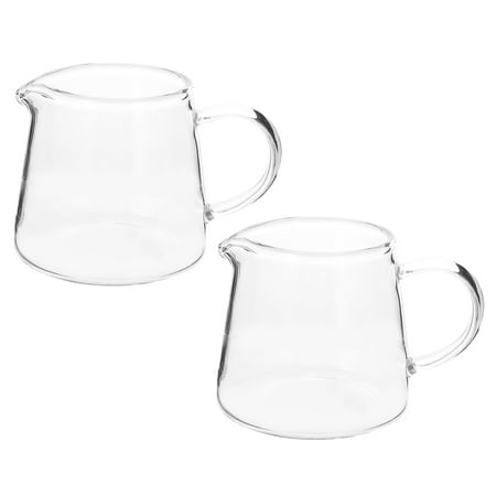 

2pcs Coffee Cups Glass Milk Cups Portable Beverage Cups Milk Containers for Home