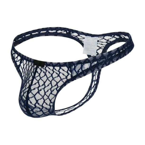 DNDKILG Jock Straps for Men Pouch Boxer Briefs Jockstrap Sexy Soft Underwear Blue XL