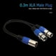 thumbnail image 1 of Línea De Conexión Conector macho XLR de 0,3 m a conector hembra XLR dual Y Splitter Mic DJ Cable de audio, 1 of 7