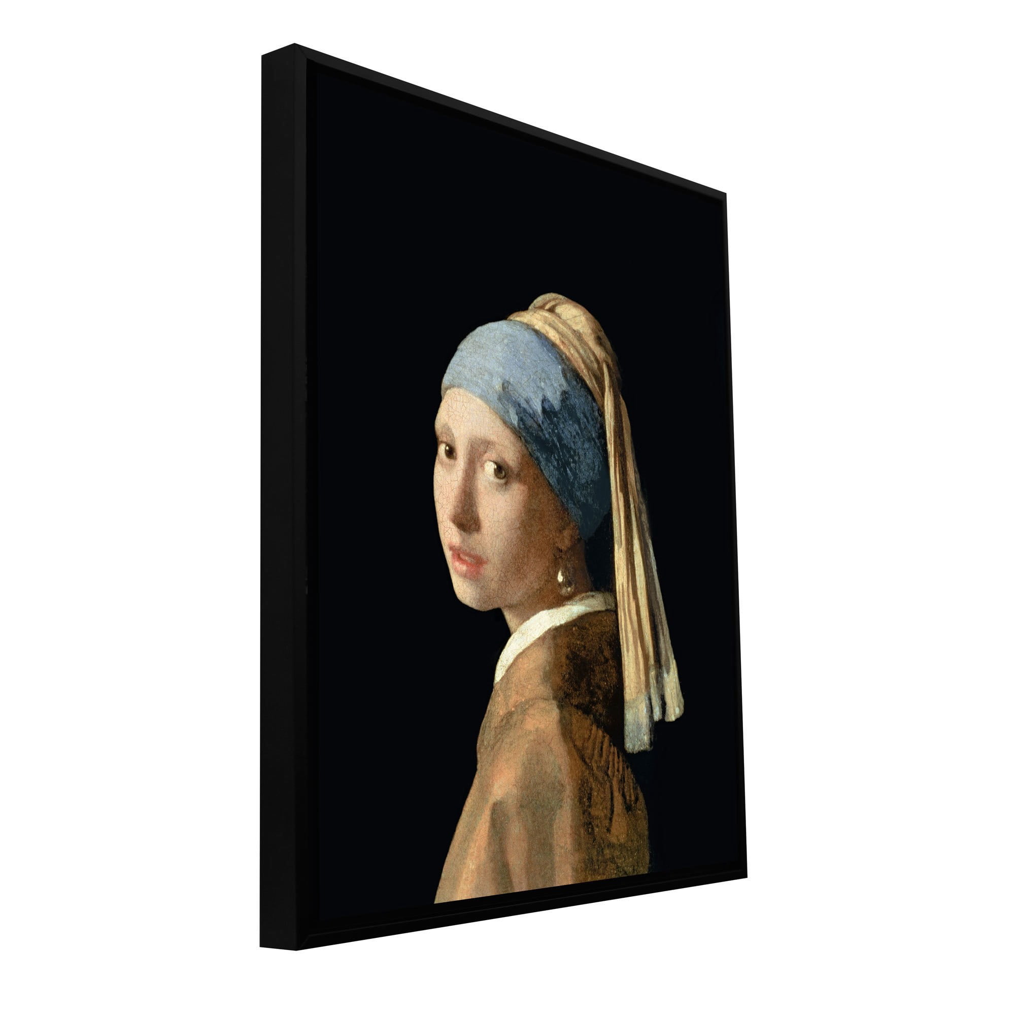 Johannes Vermeer "Girl With A Pearl Earring" Floater-Framed Gallery-Wrapped Canvas
