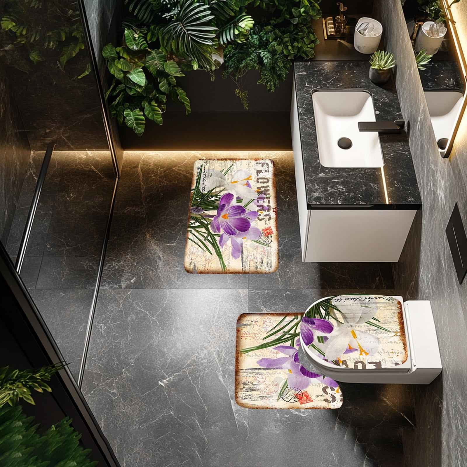 Among Us Ensemble De 3 Tapis De Bain Antidérapants Et Absorbants Lavables Pour Salle De Bain