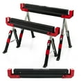 thumbnail image 1 of Costway Cheval-Scie Pliant Lot de 2 Robuste Réglable avec Bras de Support Capacité de 2600 LBS, 1 of 10