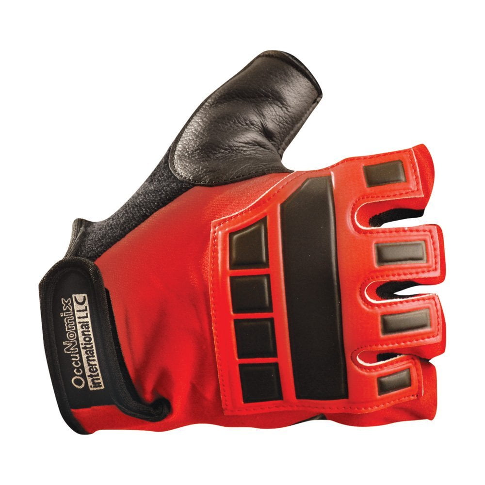 Deluxe Vibration and Impact Protection Gloves M Red, Protect palm