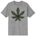 thumbnail image 1 of Kush N Chill Cannabis Plant Crew Neck Short Sleeve Athletic Heather T-shirt-XL, 1 of 3