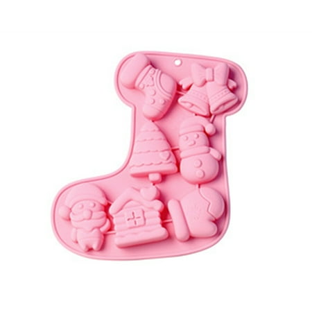 

dianhelloya 7 Grid Christmas Themed Chocolate Mold Is Suitable For Diy Baking. Merry Christmas