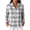 Gray, variant on Women's Gingham Plaid Button Down Shirt Oversized Lapel Collar Long Sleeve Tunic Blouses Lightweight Soft Blouse Tops Casual Streetwear Yellow