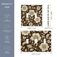 thumbnail image 2 of Yayeee Toggle Light Switch Wall Plate 2-Gang 4.56"x4.48" Decorative Outlet Cover, Brown Floral, 2 of 7