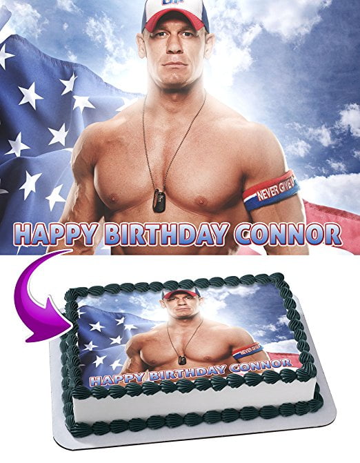 John Cena Wwe Edible Cake Image Topper Personalized Icing Sugar