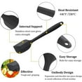 thumbnail image 6 of Silicone Spatula Set of 6, Heat Resistant Silicone Spatula Kitchen Utensils for Cooking , Nonstick Cookware Dishwasher, Black, 6 of 8