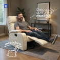 thumbnail image 3 of Sillón Reclinable Giratorio Tela Manual Moderno Mecedora Beige Liso, 3 of 8