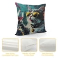 thumbnail image 4 of Orinice Cute Cat Graphic Decorative Cushion Throw Pillow Cover for Home Living Room Sofa, Soft and Durable Short Plush Material, 1PC 18x18in, 4 of 5