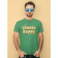 thumbnail image 2 of Choose Happy Retro Slogan. T-Shirt Men -Image by Shutterstock, Male 4X-Large, 2 of 4