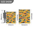 thumbnail image 6 of Yayeee Throw Blanket for Couch Soft Warm 50" x 60" Sofa Chair Bed Decoration, Yellow Sardines Pattern, 6 of 7