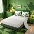 thumbnail image 3 of meiyoeat dinosaur Alphebat A 7-Piece Twin Bedding,Tropical Botanical Print Bedding Comforter Set,Light Gray Reversible, 3 of 7