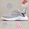 thumbnail image 5 of dmqupv Sneakers for Women Walking Shoes Arch Support Fashion Spring And Summer Women Sports Shoes Flat Bottom Soft Bottom Non Slip Mesh Breathable Lace Up Comfortable Outdoor Hiking Shoes Grey 39, 5 of 5