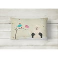 thumbnail image 2 of Christmas Presents between Friends Old English Sheepdog Canvas Fabric Decorative Pillow, 2 of 3