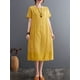 thumbnail image 5 of Vestido, Vestido suelto de mujer con bolsillos Manga corta Vestido informal de vacaciones Abody XX-grande, 5 of 7