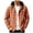 Orange, variant on Long Sleeve Shirts for Men Button down Plaid Casual Hooded Drawstring Lightweight Outerwear with Pockets
